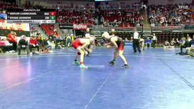 3A-144 lbs Champ. Round 1 - Kepler Carmichael, North Scott vs Ethan Johnson, ADM