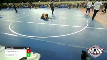 92 lbs Round Of 16 - Kai Makridakis, Texas Takedown Academy vs Bradley Lazzerini, Team Tulsa Wrestling Club