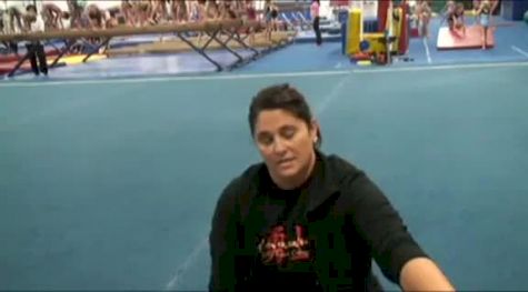 Conditioning drill for working the hurdle on tumbling and vault