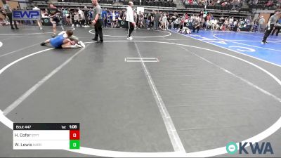 112 lbs Quarterfinal - Harrison Cofer, Standfast vs Wil Lewis, Harrah Little League Wrestling