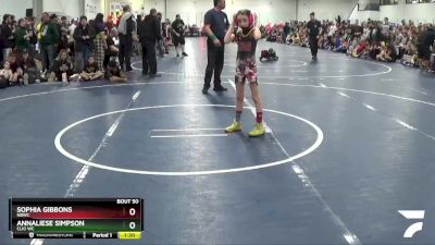 60 lbs Quarterfinal - Sophia Gibbons, NBWC vs Annaliese Simpson, Clio WC