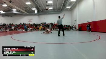 150 lbs Cons. Round 3 - Jacob Daniel, Rocky Mountain vs Carter Henman, Castle View