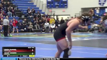190 lbs Quarterfinal - Owen Pummel, INDIAN LAKE vs Henry Eggers, NAPOLEON
