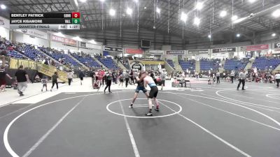 130 lbs Quarterfinal - Bentley Patrick, Gunnison vs Jayce Kisamore, Valley Bad Boys