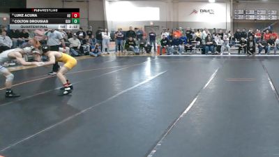 125 lbs Quarterfinal - Colton Drousias, Glenville State vs Luke Acuna, Ashland