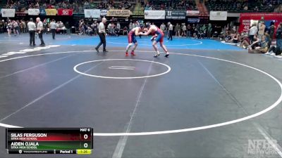 215 lbs Semifinal - Aiden Ojala, Sitka High School vs Silas Ferguson, Sitka High School