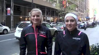 Marisa and Shamai after running their own NYC Marathon