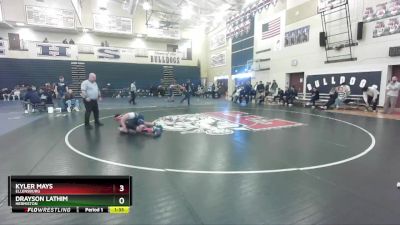 106 lbs Semifinal - Kyler Mays, Ellensburg vs Drayson Lathim, Hermiston