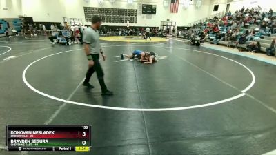 150 lbs Round 5 (10 Team) - Donovan Nesladek, Broomfield vs Brayden Segura, Cheyenne East