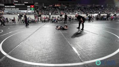 51 lbs Quarterfinal - Olivia Jones, Hurricane Wrestling Academy vs Reagan Garland, Berryhill Wrestling Club