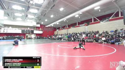 108 lbs Cons. Round 3 - Jarod Caballero, St. Patrick/St. Vincent vs Darius Sanchez, De La Salle High School