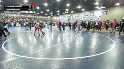 150 lbs Cons. Round 2 - Alejandro Varela, Kerman vs Levi Belflower, North (Bakersfield)