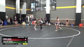 118 lbs Quarterfinal - Ashlyn Leslie, Grand View Wrestling Club vs Tessa Urias, ReZults Wrestling