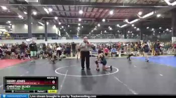 90 lbs Round 5 (8 Team) - Henry Jones, HANOVER HAWKEYE/RIVER CITY WC vs Christian Silvey, VB FIGHTHOUSE