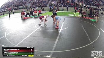 185 lbs Quarterfinal - Paige Ledbetter, Faith Lutheran vs Kitana Leafaatoto, Western