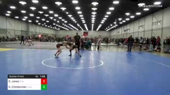 106 lbs Quarterfinal - Destiny Jones, Team Tulsa Wrestling Club vs Sarah Zimmerman, Kansas