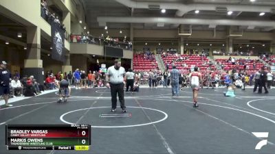 130 lbs Cons. Round 4 - Markis Owens, Thunderbird Wrestling Club vs Bradley Vargas, Caney Valley Wrestling