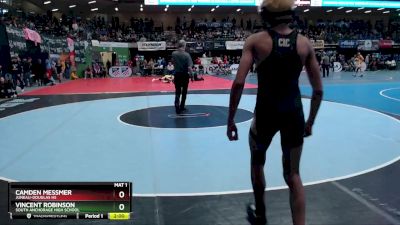 119 lbs Quarterfinal - Vincent Robinson, South Anchorage High School vs Camden Messmer, Juneau-Douglas HS