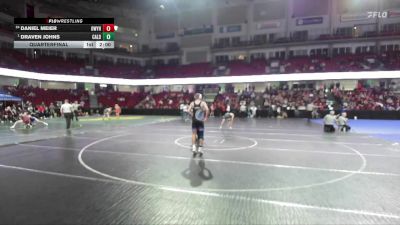 132 lbs Quarterfinal - Draven Johns, Caldwell vs Daniel Meier, Owyhee