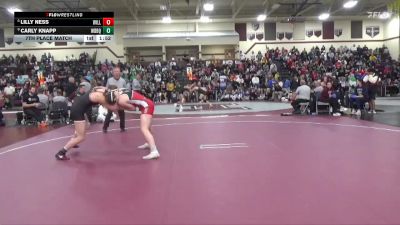 155 lbs 7th Place Match - Carly Knapp, Western Dubuque vs Lilly Ness, Williamsburg