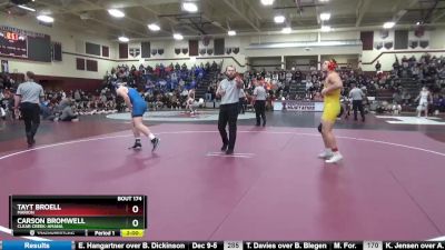 220 lbs Cons. Round 3 - Carson Bromwell, Clear Creek-Amana vs Tayt Broell, Marion
