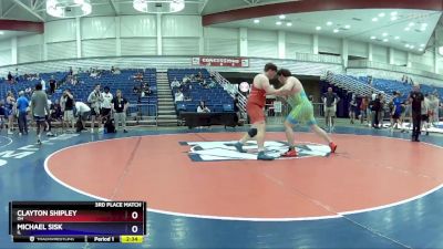 285 lbs 3rd Place Match - Clayton Shipley, OH vs Michael Sisk, IL