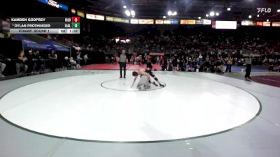 6A 126 lbs Champ. Round 1 - Kamden Godfrey, Rigby vs Dylan Frothinger, Eagle