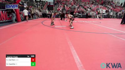 58 lbs Quarterfinal - Cooper Carlton, Cowboy Wrestling Club vs Sebastian Castillo, Takedown Elite