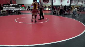 157 lbs Round 4 - Ramzy Davis, Mount Pleasant vs Mason Hjortshoj, PCM, Monroe