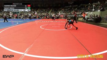 60 lbs Consi Of 16 #2 - Harper Weaver, All I See Is Gold Academy vs Bailey Winch, Thoroughbred Wrestling Academy
