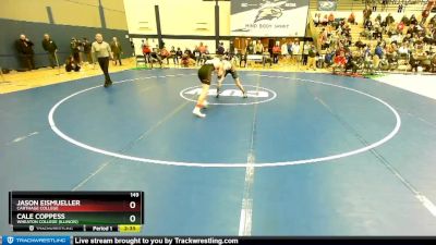 149 lbs Cons. Round 1 - Jason Eismueller, Carthage College vs Cale Coppess, Wheaton College (Illinois)