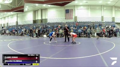 132 lbs Cons. Semi - Claire Zorns, IL vs Briahna Klobnak, IL