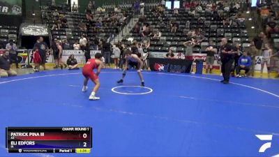 114 lbs Champ. Round 1 - Patrick Pina Iii, AZ vs Eli Edfors, IA