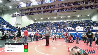 67 lbs Semifinal - Heston Klinglesmith, Perry Wrestling Academy vs Coleman Shouse, Cowboy Wrestling Club