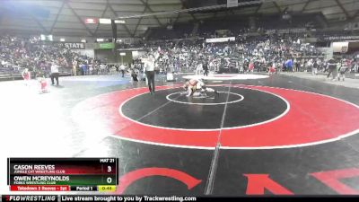 120 lbs Quarterfinal - Owen McReynolds, Forks Wrestling Club vs Cason Reeves, Jungle Cat Wrestling Club