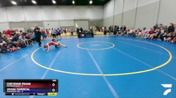 100 lbs Placement Matches (16 Team) - Cheyenne Frank, Michigan Blue vs Vivian Mariscal, Tennessee Red