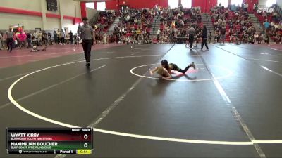 60 lbs Champ. Round 2 - Wyatt Kirby, Buckhorn Youth Wrestling vs Maximilian Boucher, Gulf Coast Wrestling Club