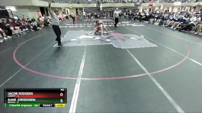 152 lbs Finals (8 Team) - Jacob Rodgers, Liberty vs Dane Jorgensen, Bemidji