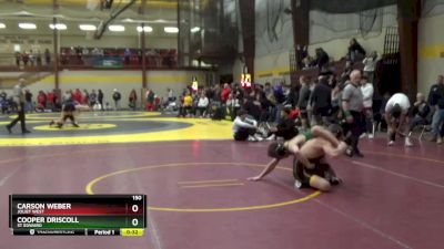 150 lbs Cons. Round 5 - Cooper Driscoll, St Edward vs Carson Weber, Joliet West