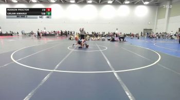 90 lbs Rr Rnd 2 - Hudson Proctor, CTWHALE Narwhal - EL vs Leilani Aimable, Team Diamond Fish - EL