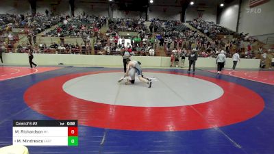 112 lbs Consi Of 8 #2 - Malcolm Richardson, Mt. Zion Youth Wrestling vs Maksim Mindrescu, East Jackson Takedown Club
