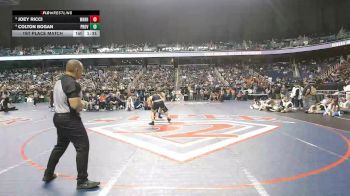8A 190 lbs 1st Place Match - Colton Bogan, Providence High School vs Joey Ricci, William Amos Hough High School