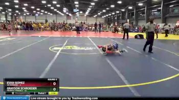 60 lbs Round 3 - Grayson Schroeder, Midwest Maniacs vs Evan Gomez, VA Hammers