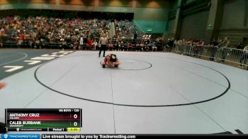 120 lbs Cons. Round 2 - Caleb Burbank, University vs Anthony Cruz, Folsom