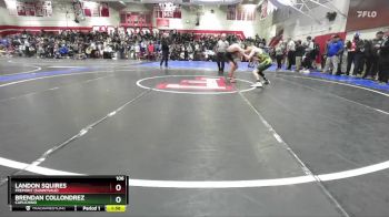 106 lbs Champ. Round 1 - Landon Squires, Fremont (Sunnyvale) vs Brendan Collondrez, Capuchino