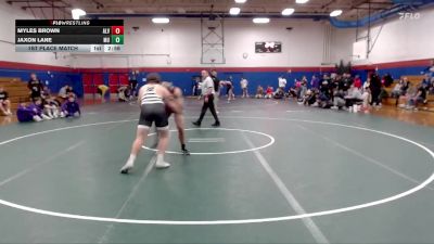 197-285 lbs 1st Place Match - Myles Brown, Alvernia University vs Jaxon Lane, Mount Union