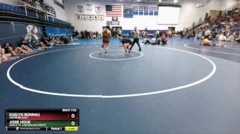 155 lbs Quarterfinal - Kaelyn Ronnau, Cheyenne East vs Josie Houk, Lingle-Ft. Laramie/Southeast