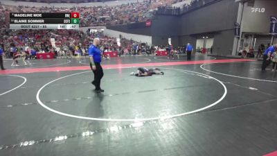 85 lbs Quarterfinal - Madeline Moe, Demons WC (Burlington) vs Elaine Sommer, St. Croix Falls Saints