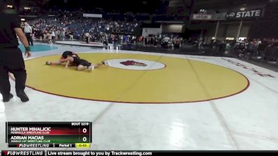 132 lbs Quarterfinal - Hunter Mihaljcic, Peninsula Wrestling Club vs Adrian Macias, Jungle Cat Wrestling Club