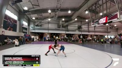 110 lbs Semifinal - Layton Urbanczyk, Liberty Hill Wrestling Club vs Samuel Martinez, Warrior Trained Wrestling